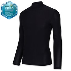 自由風格 男性專用冰感高爾夫內搭衣 SH_천무열, 黑色