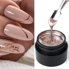 5ml 미러 크롬 네일 페인팅 젤 폴리쉬 골드 실버 메탈릭 드로잉 프렌치 팁 스파이더 라이너 UV 바니쉬, 03 G-535-02 Rose Gold
