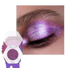 멀티크롬 카멜레온 글리터 아이섀도우 팔레트 메탈릭 쉬머 듀오크롬 메이크업 스파클 홀로그램 무지갯빛 싱글 오래 지속되는 여성용 팔레트-06 블루, 04 퍼플