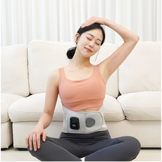 듀온 온열 진동 겸용 허리보호대 무선 허리 벨트 안마기 허리마사지기, 그레이
