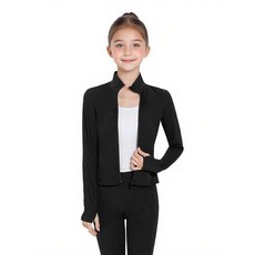 Lovdaswi 십대 소녀용 요가 바지 하이 웨이스트 플레어 레깅스 부츠컷 댄스 캐주얼 팬츠, 5~6세, 블랙 탑