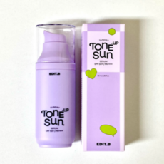 에딧비 선세럼 톤업 선데이 보라 유기자차 백탁방지 선크림 SPF50+, 2개