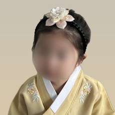 박스넘버 여아 한복 배씨 머리띠 한복 소품 악세사리