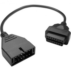 OBD1 스캐너 OBD2 GM 어댑터 케이블 코드 리더 12핀 OBD II 16핀 소켓 스캔 진단 확장 도구 커넥터 교체 모델용 283221, Black