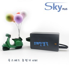 대한민국 SKYPLUS 어댑터 [전원코드포함] 유쾌한생각 43H 룩스 패드 충전기 호환, 1개, 블랙