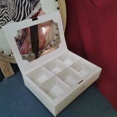 창박스 25개 화이트 개형 업소용 상자 칸막이 칸막이박스, A. 흰색 6개, A. 하나