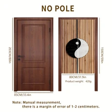 2D 도어 커튼 1pc 음양 패턴 도어 커튼 31.5x59inch 클래식 흑백 디자인 장식 룸 디바이더 Kitche