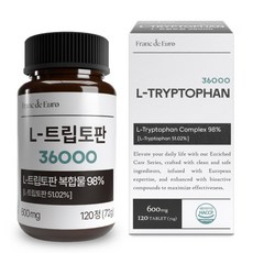 프랑드유로 L 트립토판 36000 [순도 99.4%] 세로토닌, 1박스, 120정