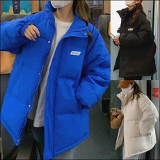 3컬러 하프 하이넥 여자 패딩점퍼 캐주얼 겨울 아우터 기장