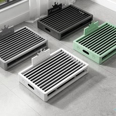 狗狗廁所 大尿盆 寵物專用防踩屎抽屜式便盆 狗砂盆 中小型犬泰迪犬尿盆 寵物便盆 狗狗便盆 狗狗尿盤 寵物用品 便盆, 鈑金-奶油白-送配套托盤（無背板）,XL碼, 1個