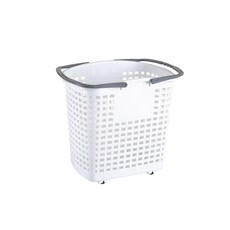 더플러그 빨래바구니 50L 세탁바구니 다용도바구니 대형세탁바구니 빨래통 450X305X420mm 빨래수납 빨래정리 이동식 바구니 바퀴달린 바구니