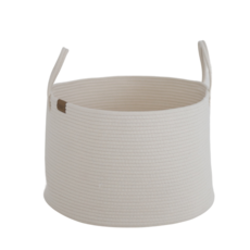 쏠리또 대형 장난감바구니 코튼 인형정리함, 올화이트