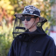 벌초모자 양봉 방충모 벌방지 벌레차단 벌망 모자, 그린