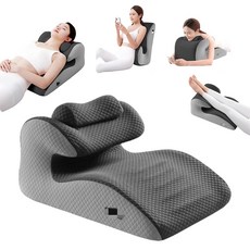 Shipshape 다기능 베개 다리베개 역류방지 오가닉 경사베개 속편한 배개 패드 다리 올림 쿠션 엎드려 자는 베개 발돋움 핸드폰놀이 다기능 쿠션, 1개, 그레이