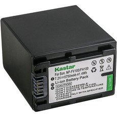 카스타 1개입 NP-FV100 배터리 7.2V 5750mAh 교체용 소니 HDR-CX230 HDR-CX250 HDR-CX260V HDR-CX280 HDR-CX290 HDR-CX