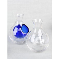 일본식 블루 유리 사케 디켄터 용기 도쿠리병 사케잔 유리컵 블루보틀 사케병 일본사케 유리잔 블루심 250ml, 전투명 300ml