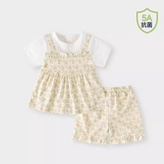 女童夏裝套裝2025新款洋氣時髦兒童衣服小女孩寶寶短袖兩件套夏季