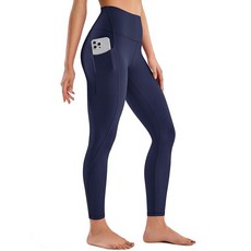 BAYDI Clouduxi 여성용 주머니가 있는 레깅스 63.5cm25인치 하이 웨이스트 복부 컨트롤 운동 체육관 요가 팬츠 그레이 올리브. S 143332