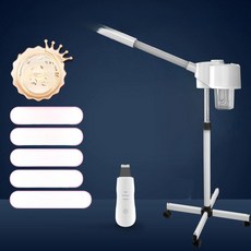 헤어 스팀기 온열 보습 피부 스티머 더블헤드 스팀 안면, 단일관 온열 분사+피부 스크래퍼 타이머포함, 기본 색상