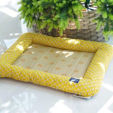 대형견튜브 강아지 플로트 풀장 움직이는 소형견 반려동물 물놀이 애견튜브 여름 수영, H. 정사각형 노랑