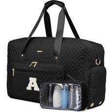 Bagswan 대형 위켄더 여행용 더플 백 Z-블랙 글자 A