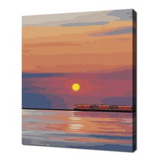 아트박스/셀프페인팅 에코솔 DIY명화 희망을 향해 달리는 기차 22색 4050, 1개
