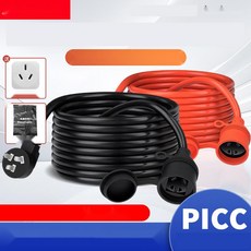 전기차 충전 케이블 연장선 가정용 220V 멀티탭, 1. 블랙 4sq, 5m