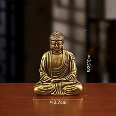黃銅佛像擺件 大日如來佛 復古做舊工藝 家居裝飾 車載隨身 創意口袋佛 神像工藝品+黃銅-大日如來擺件約38g