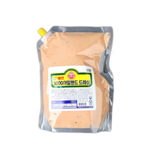 오뚜기 오쉐프 1000 아일랜드드레싱 샐러드소스 업소용, 1개, 2kg