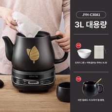 홍삼 세라믹 약탕기 가정용 탕약기 주전자 전기 3L 스마트, 블랙 3L A, 기본 색상