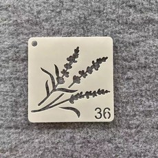 꽃 자연 동물 스텐실 도안 다회용 두꺼운 재사용, 1박스, 36