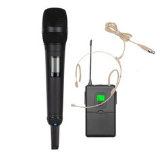 차량노래방 무선마이크 Maclex 노래방 무대 공연 홈 KTV SKM9000 UHF 전문 무선 듀얼 마이크 시스템 2 채널, 8. Black headset, 1개