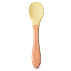 嬰兒矽膠碗勺組 木柄 吸盤碗, 單木柄勺子Y11, 1個