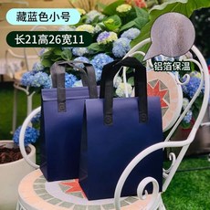 일회용 보냉보온가방 테이크아웃 대형 주황색 아이스크림 (두꺼운) 상업용 휴대용 100개입, 1개, AV. 네이비 보온 가방 소형