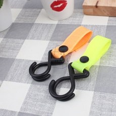 똑딱이 유모차고리 유모차걸이 랜덤색상 2P 유모차악세사리