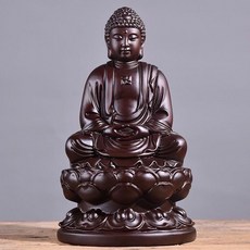 黑檀木 花梨木 釋迦牟尼 佛像 擺件 整木精雕, 如圖所示, 1個