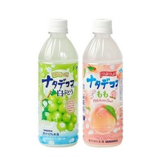산가리아 나타데코코 복숭아 청포도 드링크 콤보 500ml 12페트 coc+0107um, 1