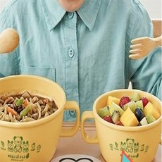 옥수수 손잡이 이유식볼 아기그릇 식기 아기식기, 소