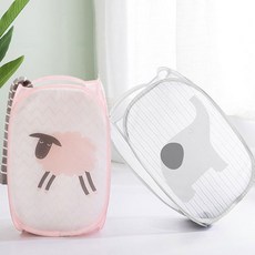 미니멀 북유럽 메쉬 빨래바구니, 그레이
