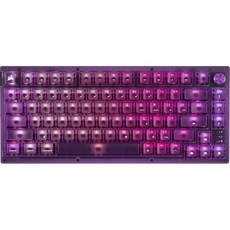 Corsair K65 플러스 무선 75% RGB 핫 스왑 가능한 기계식 게이밍 키보드 u2013 QWERTY 미국 레이아웃 프리 윤활 MLX 레드 v2 선형 스위치 듀얼 레이어