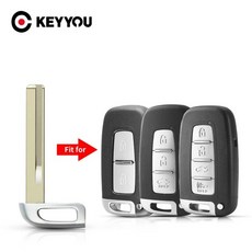 KEYYOU 교체용 스마트 원격 키 쉘 현대 IX35 소나타용 기아 K2 K5 스포티지 포르테 비상 블레이드 언컷
