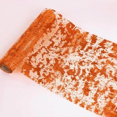 반짝이는 메탈릭 테이블 러너 포일 롤 글리터 스팽글 크리스마스 얇은 장식 플래그 테이블보, 1개, A. 28x45cm, 9. 오렌지