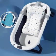 대형견욕조 대형 강아지 목욕 접이식 애견 반신욕, 1개, 블루