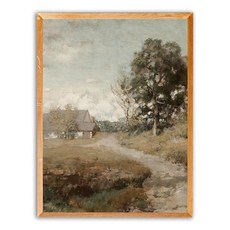 YUOPTKITR 빈티지 시골 풍경 벽 아트 소박한 길 장식 꽃이 있는 초원 그림 포스터 프린트 거실 침실 홈 욕실 30.5 x 40.6cm(12 16인치) 프레임 없음 338, 도로