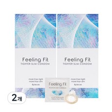 한국라텍스 필링핏 타이터슬림 콘돔 8P 2개 총16개입 폭 49mm 타이트한 착용감 풍부한 윤활효과, 16개입, 1세트