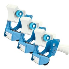 플루스 택배 핸들 박스 테이프 커터기 포장 커팅기, 3개, 블루 화이트 2인치