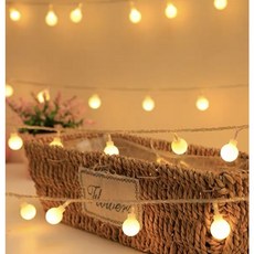 LED造型燈串 防水燈串 星星燈串 露營氣氛燈 拍照背景佈置燈 裝飾唯美燈泡 婚紗攝影求婚生日, 1個, 小白球,3米20燈USB款暖白帶閃爍, 白色