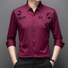 남성용 댄스복 긴팔 헴펜티셔츠 논스톱 프린트 셔츠Men's T-shirt 뉴타임즈 U441M109