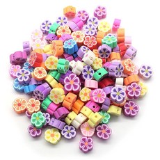 폴리머 클레이 비즈 헤이시 스페이서 비즈 용품 100개 할로윈-3, 꽃