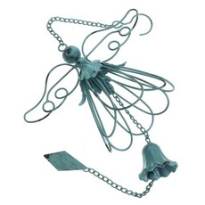 빈티지 바람 종소리 마당 벨 문 열기 정원 천사 벽걸이 걸이형 펜던트 소박한 철, 1개, 3. blue